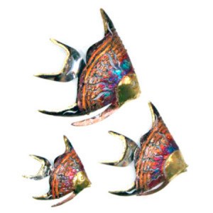 PMA-066          Angel Fish Set of 3 Large 22.5 x 13.5, Medium 10″ x 11″, Small 8″ x 8″